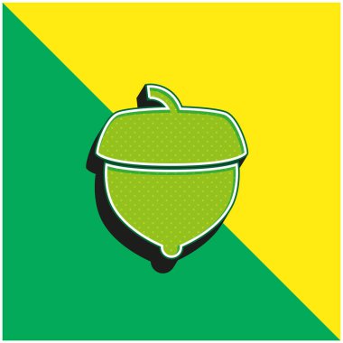 Yeşil ve sarı modern 3d vektör simgesi logosu