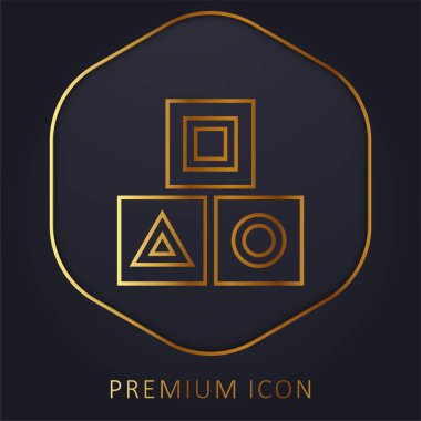 Altın çizgi premium logosunu veya simgesini engelle