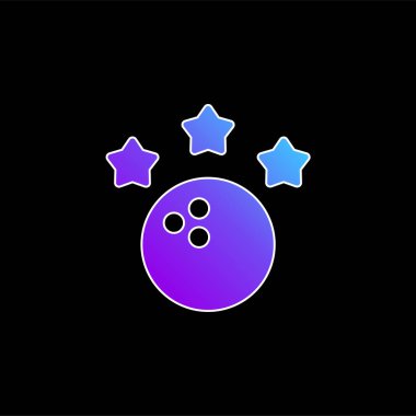 Bowling mavi gradyan vektör simgesi