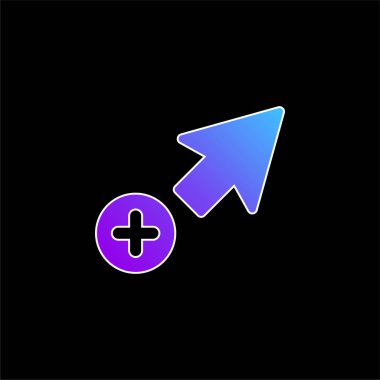 İşaretçi mavi eğimli vektör simgesi ekle