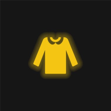 Bluz sarı parlayan neon simgesi