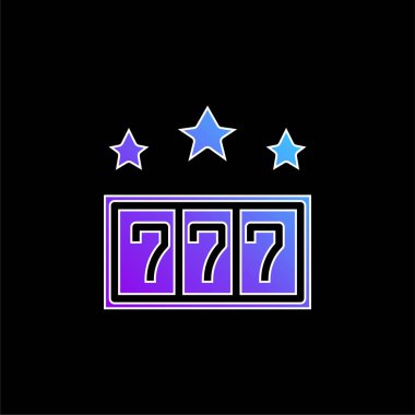777 mavi gradyan vektör simgesi