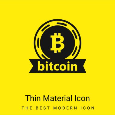 Bitcoin Amblemi Asgari Parlak Sarı Madde simgesi