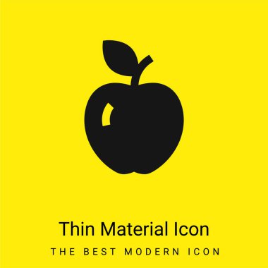 Apple minimal bright yellow material icon clipart