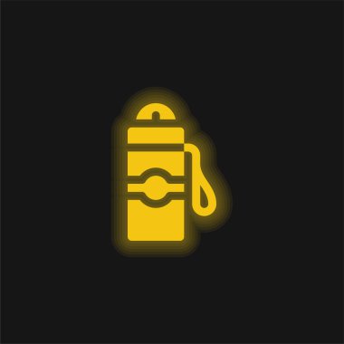 Şişe sarı, parlak neon simgesi