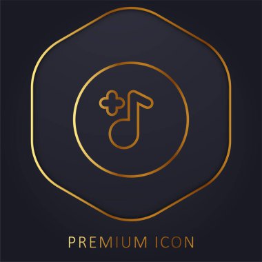 Altın çizgi premium logo veya simge ekle