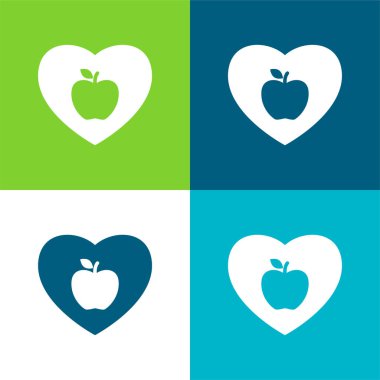 Apple Lover Düz Düz Renk en az simge kümesi