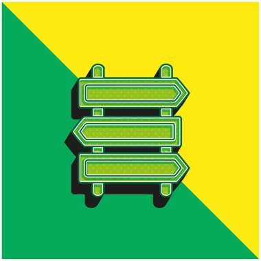 Polonyalılarda Gruplu Oklar Yeşil ve Sarı 3D vektör logosu