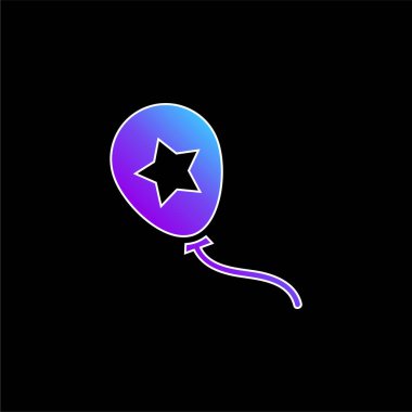 Bir Yıldız mavi eğimli vektör simgesi olan balon