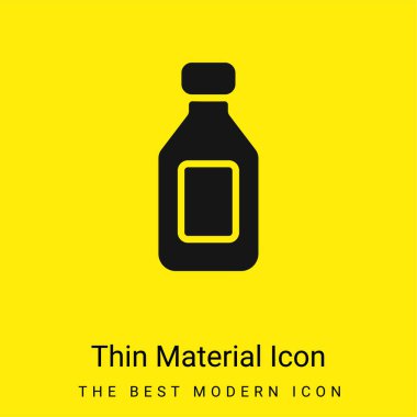 Şişe minimumda parlak sarı madde simgesi