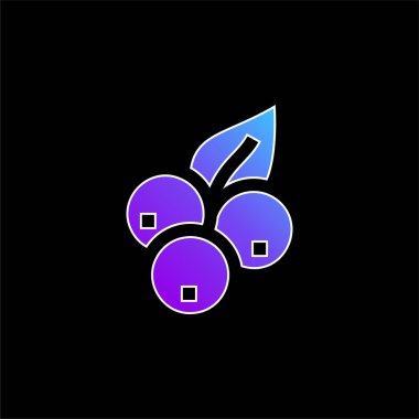 Yaban mersini mavi gradyan vektör simgesi