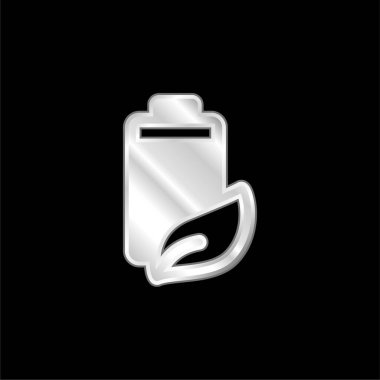 Pil gümüş kaplama metalik simge