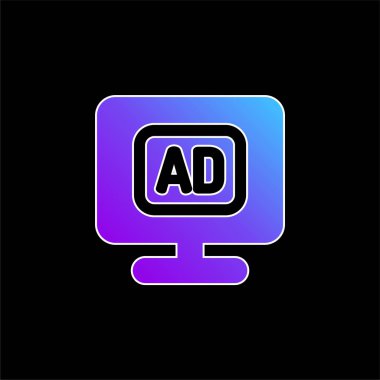 Mavi gradyan vektör simgesi reklam ediliyor