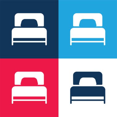 Yatak mavisi ve kırmızı dört renk en küçük simge kümesi