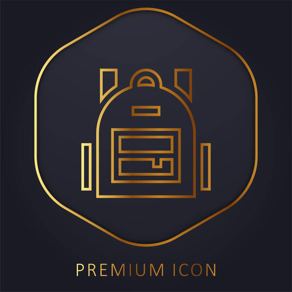 Рюкзак золотой линии премиум логотип или значок