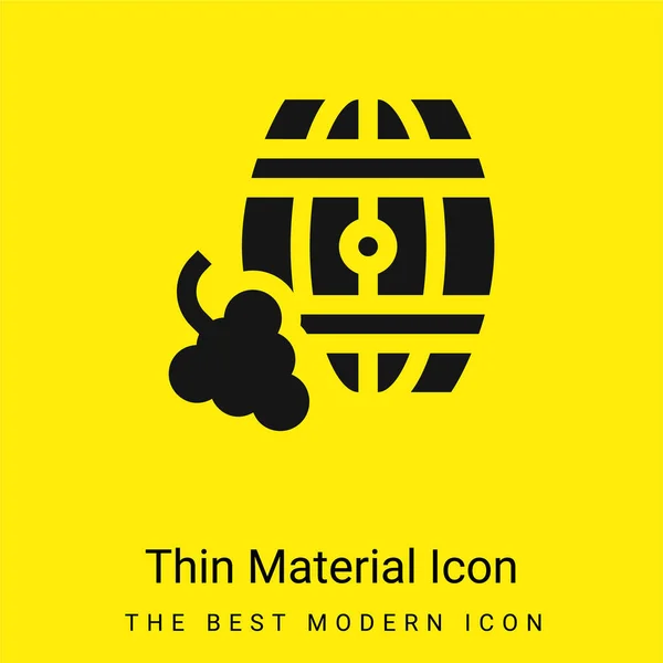 Vat Minimaal Helder Geel Materiaal Icoon — Stockvector