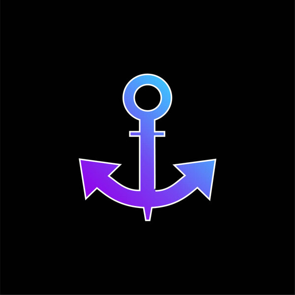 Boat Anchor blue gradient vector icon