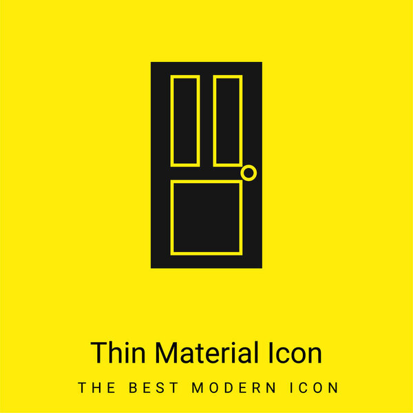 Black Door minimal bright yellow material icon