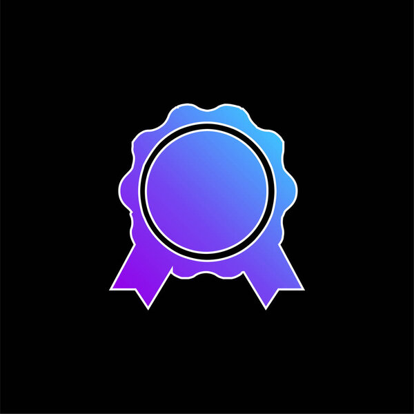 Award Badge blue gradient vector icon