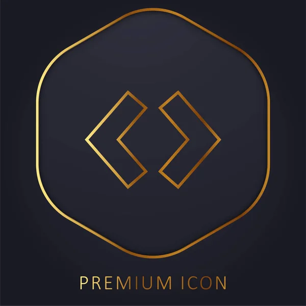 Zahnspange Goldene Linie Premium Logo Oder Symbol — Stockvektor