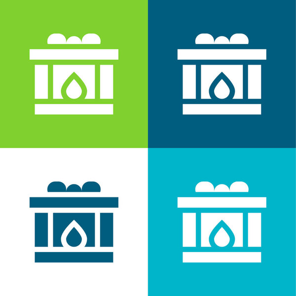 Четырехцветный минимальный набор значков Blood Donation