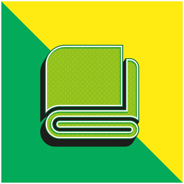 Blanket Green and yellow modern 3d vector icon logo