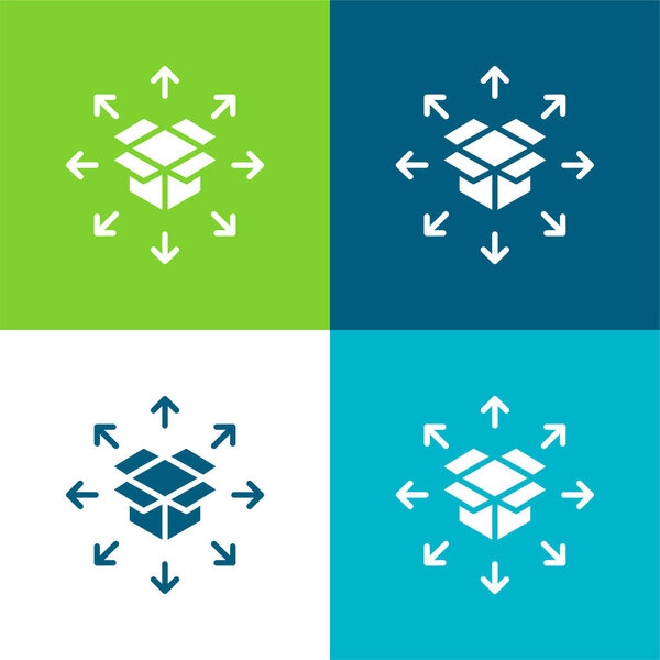 Четырехцветный минимальный набор иконок