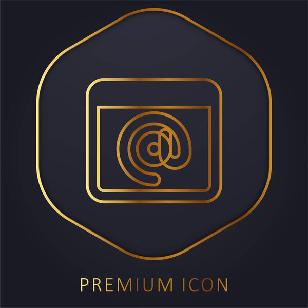 При Знаке золотой линии премиум логотип или значок