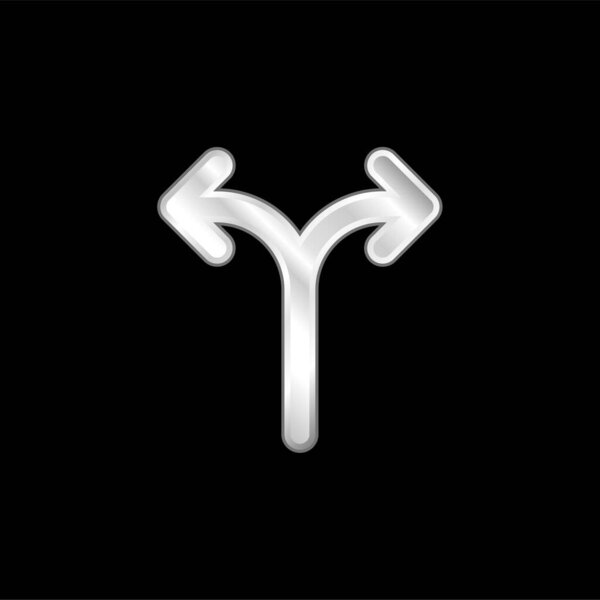 Alternate silver plated metallic icon