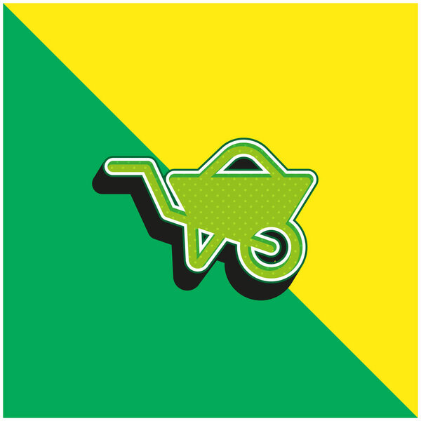 Барроу Зеленый и желтый современный 3d векторный логотип