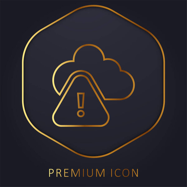 Access Denied golden line premium logo or icon