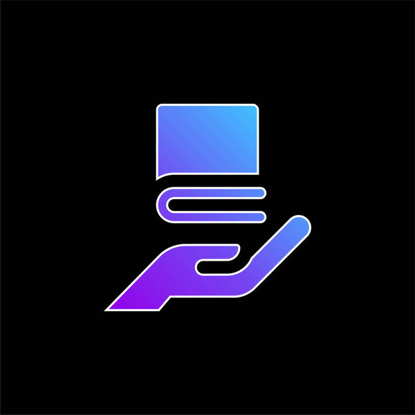 Book blue gradient vector icon