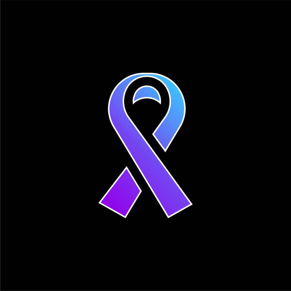 Black Ribbon blue gradient vector icon