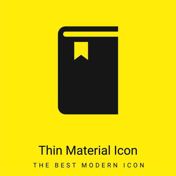 Libro Mínimo Icono Material Amarillo Brillante — Archivo Imágenes Vectoriales