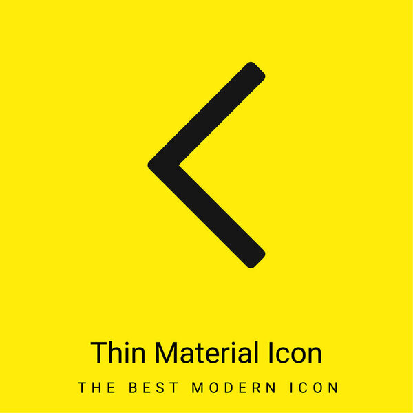 Backward Arrow minimal bright yellow material icon