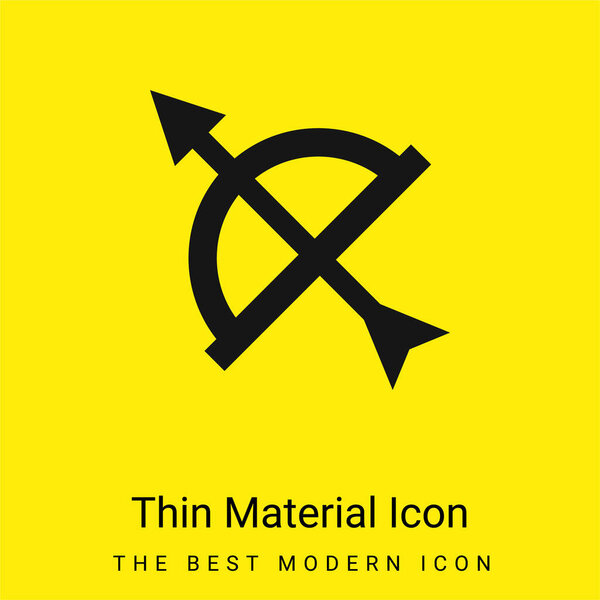 Arrow And Bow minimal bright yellow material icon