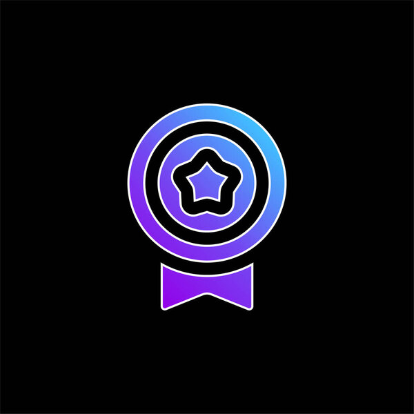 Badge blue gradient vector icon
