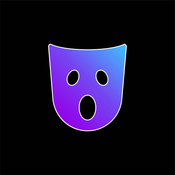 Astonishment Mask blue gradient vector icon