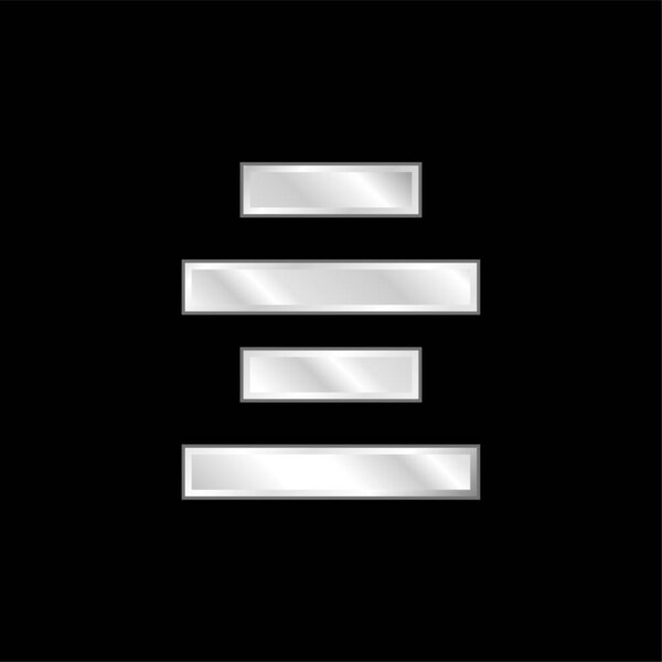 Серебристый металлический значок Центра выравнивания