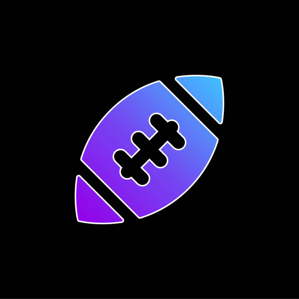 American Football Ball blue gradient vector icon