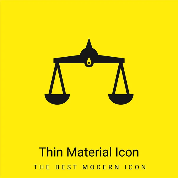 Balance Minimal Bright Yellow Material Icon — Stock Vector