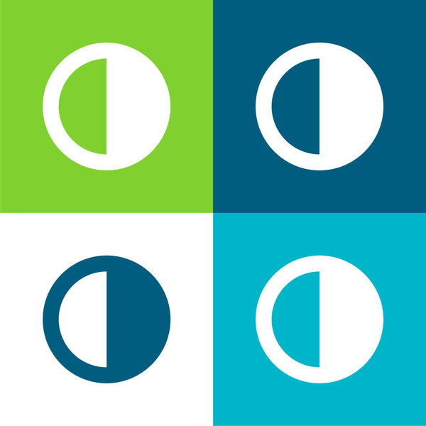 Adjust Flat four color minimal icon set