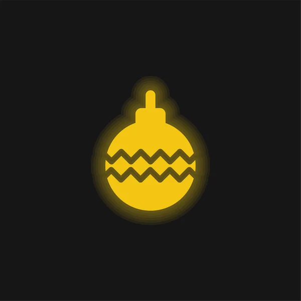Желтый Светящийся Неоновый Значок — стоковый вектор