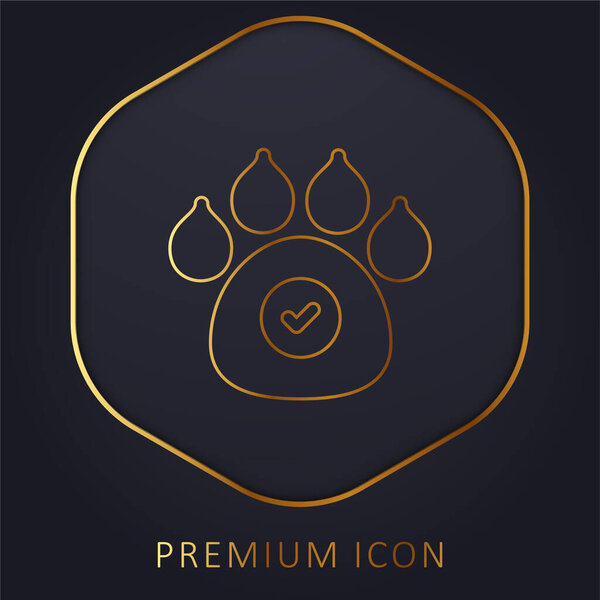 Animals Allowed golden line premium logo or icon