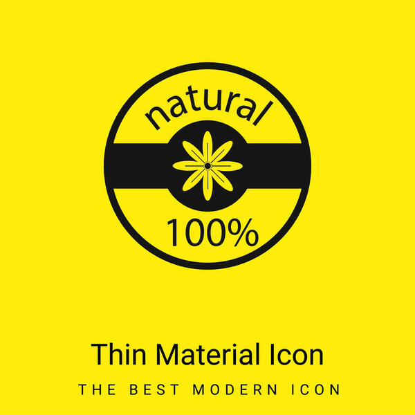 100% натуральный значок с минимальным ярко-желтым материалом