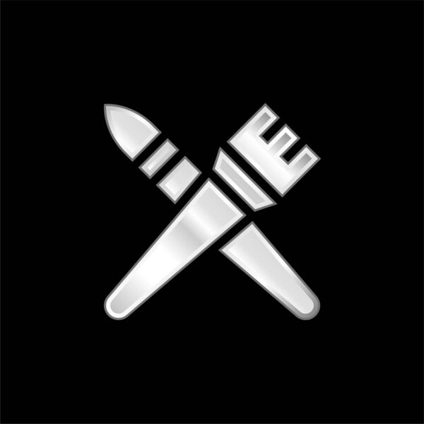 Покрытая серебром икона