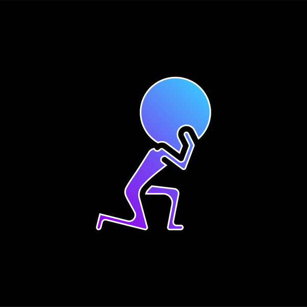 Atlas blue gradient vector icon