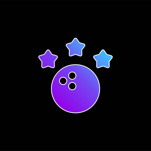 Значок голубого градиента боулинга