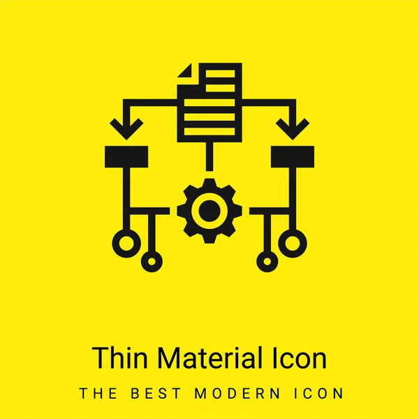 Algorithm Minimal Bright Yellow Material Icon — Stock Vector