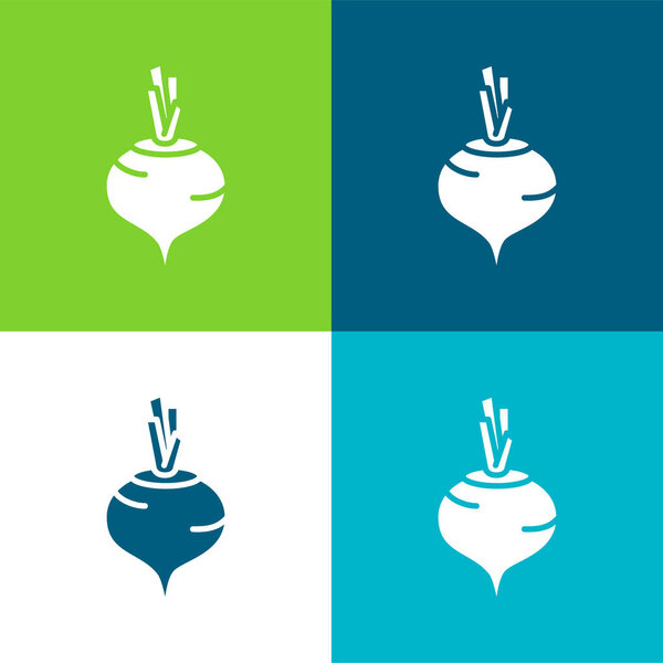 Beetroot Flat four color minimal icon set